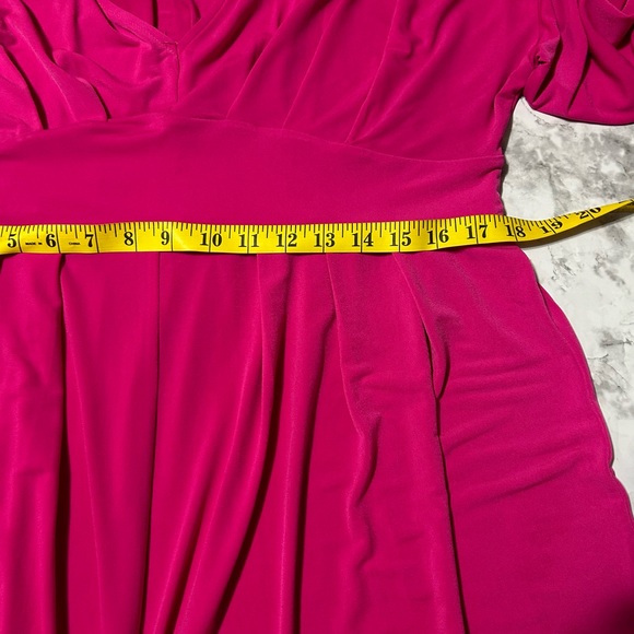 ASOS Woman Long Sleeve Midi Dress Hot Pink Sz 16 NWT  5 - Picture 6 of 6